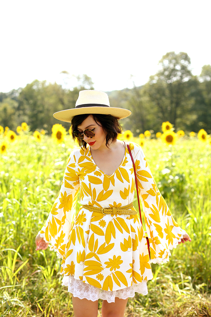 asos sunflower dress Evelyn Bourdon 1