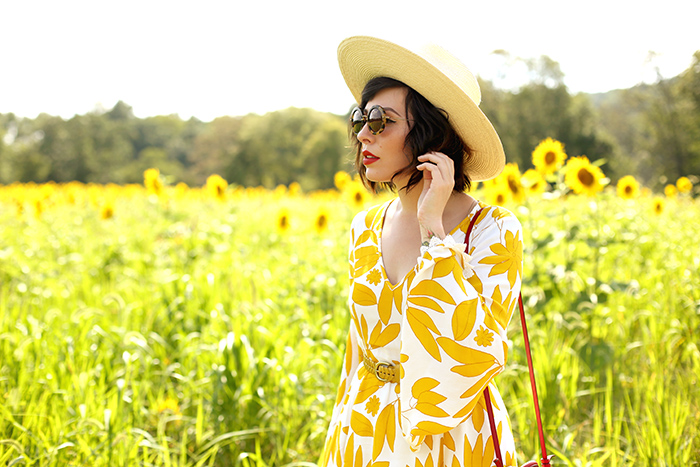 asos sunflower dress Evelyn Bourdon 2