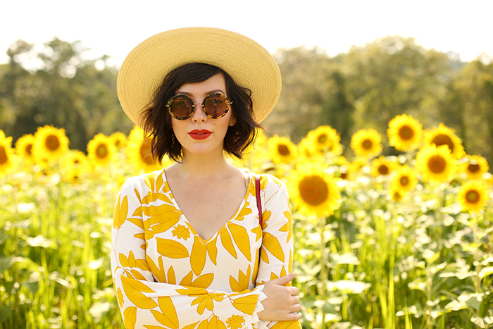 asos sunflower dress Evelyn Bourdon 4