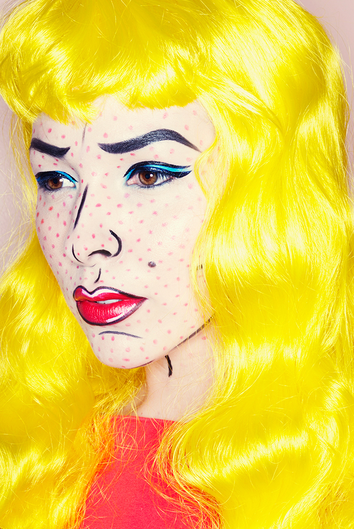 pop art halloween makeup tutorial