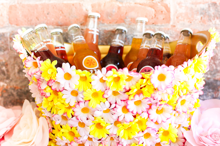 floral ice bucket