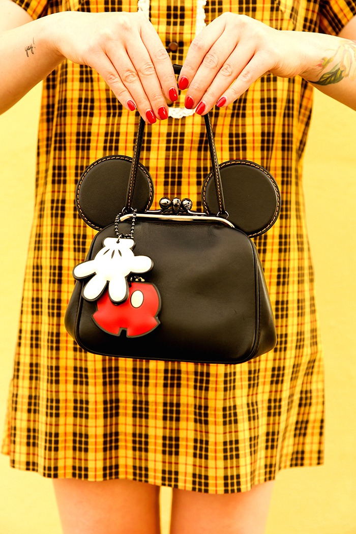 disney x coach collection mickey mouse kisslock