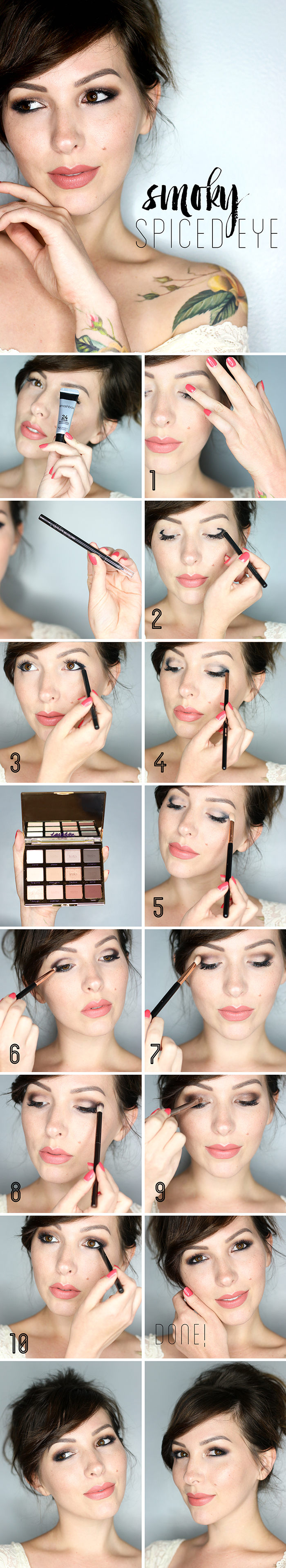 smoky eye tutorial by Evelyn Bourdon