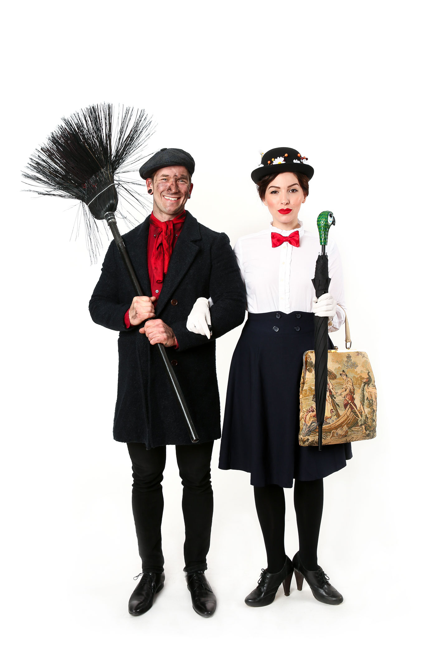 mary poppins and bert couples costume, Evelyn Bourdon and bobby hicks