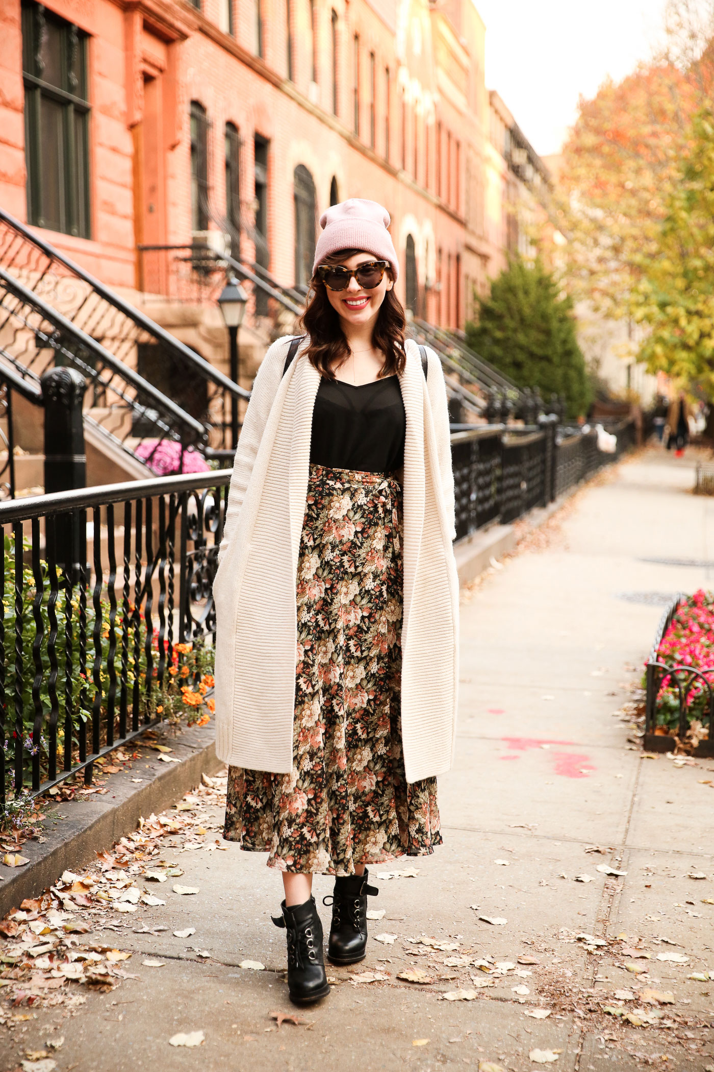 90s grunge floral skirt