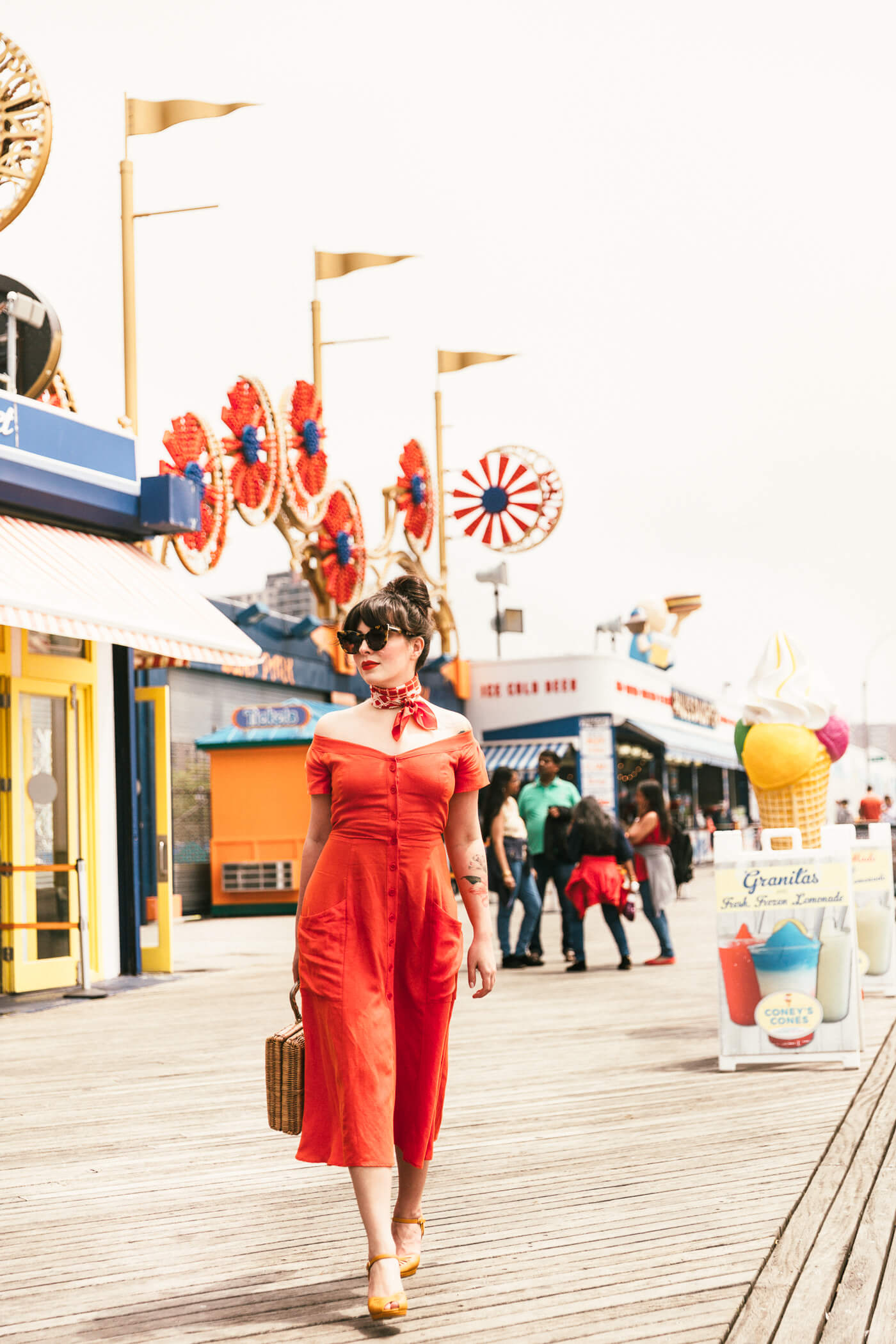 reformation red linen dress