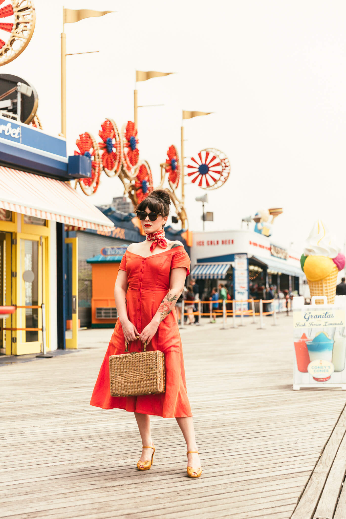 reformation red linen dress