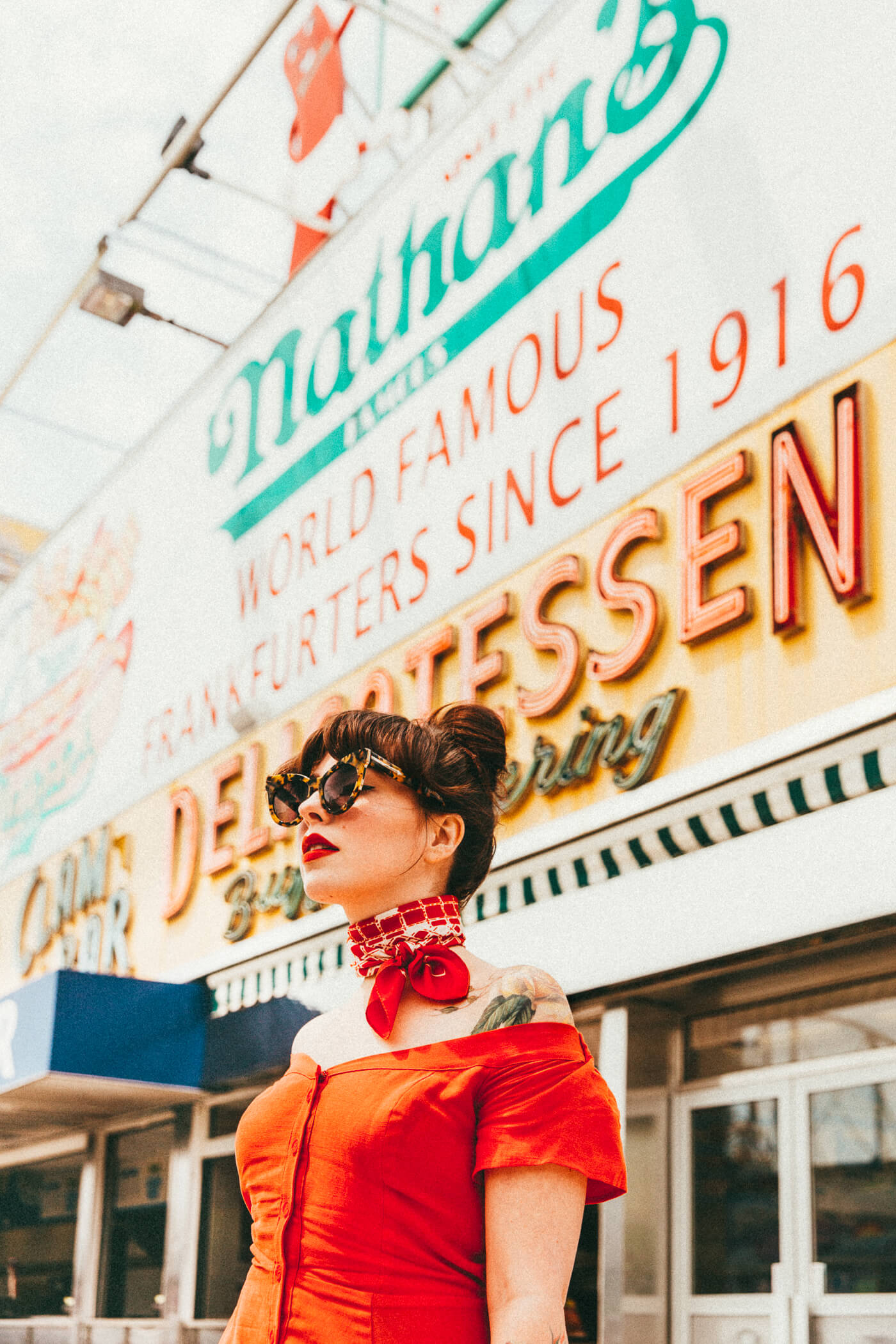 red linen reformation dress