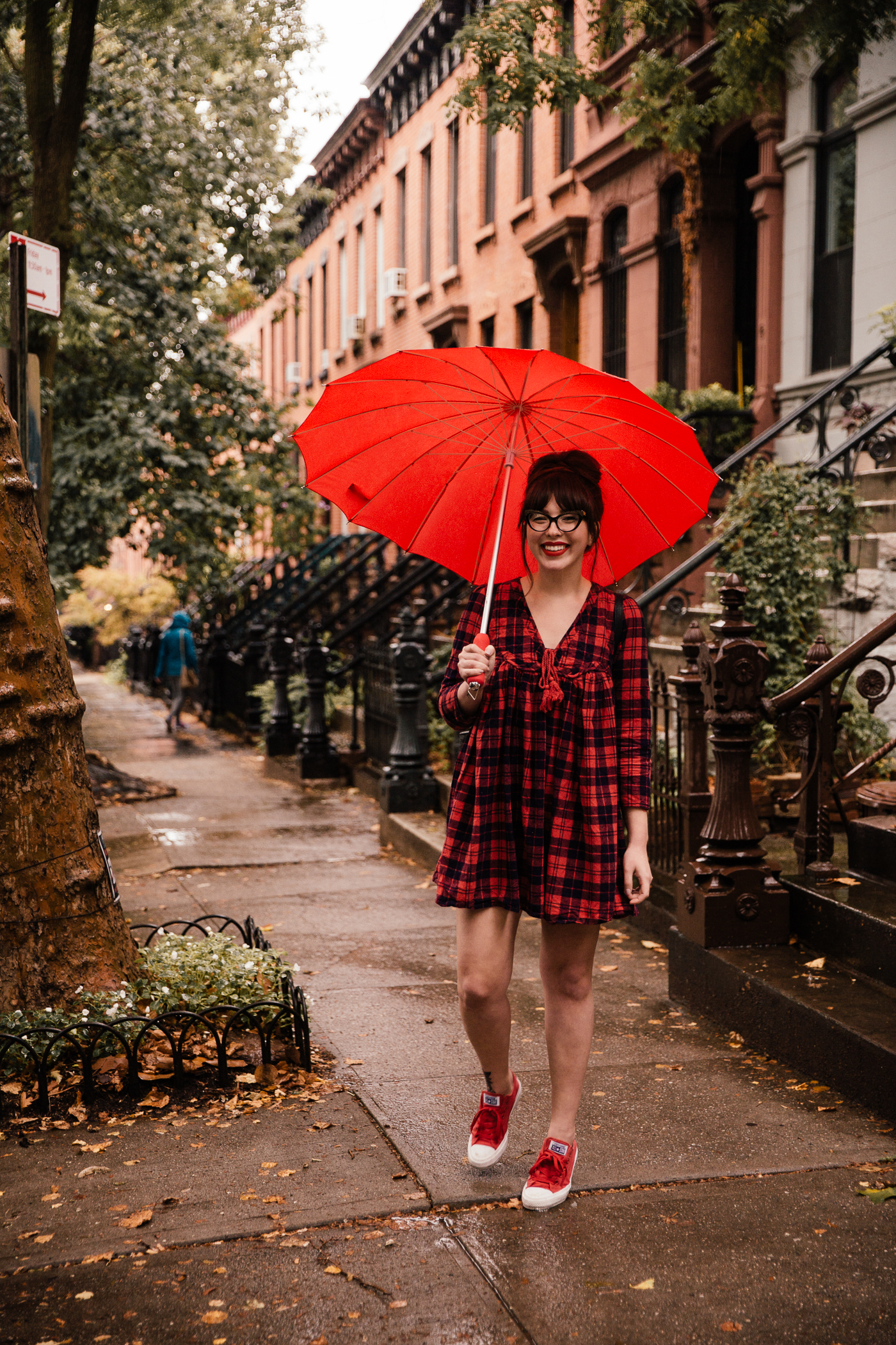 red heart umbrella