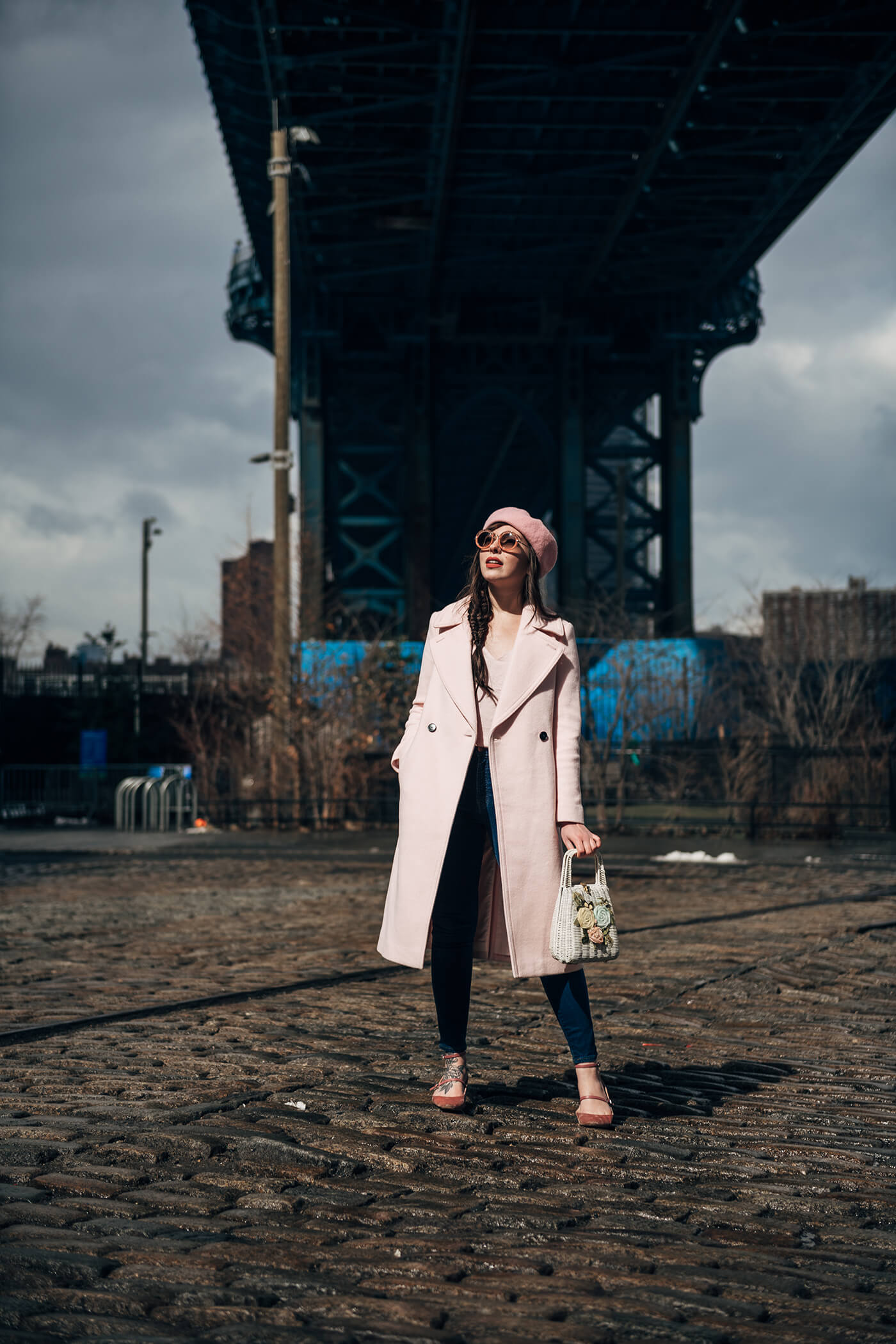 pink winter coat