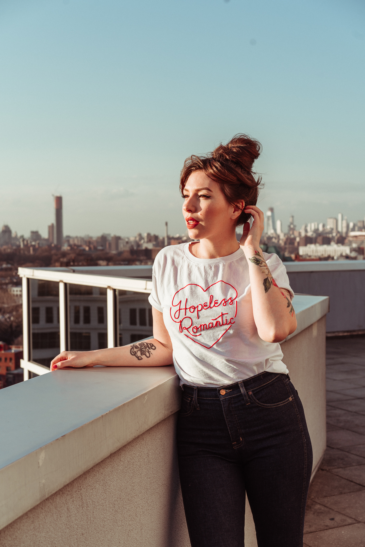 hopeless romantic bando tee