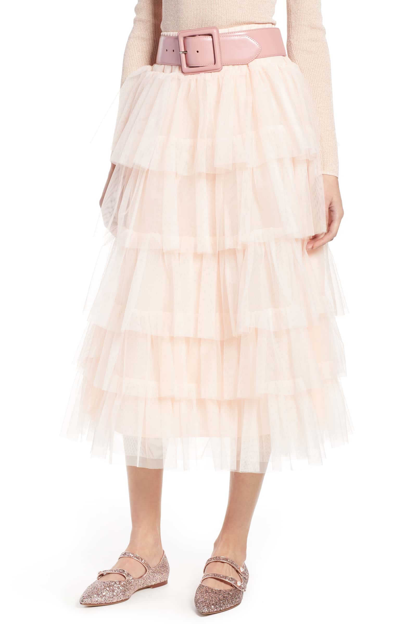 tiered tulle skirt