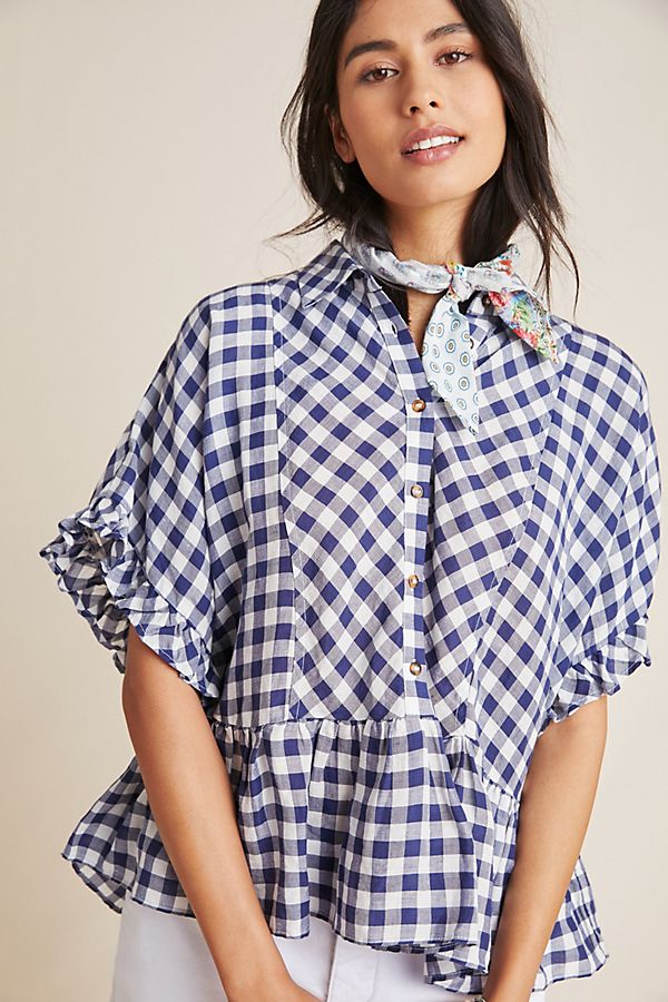 gingham blouse