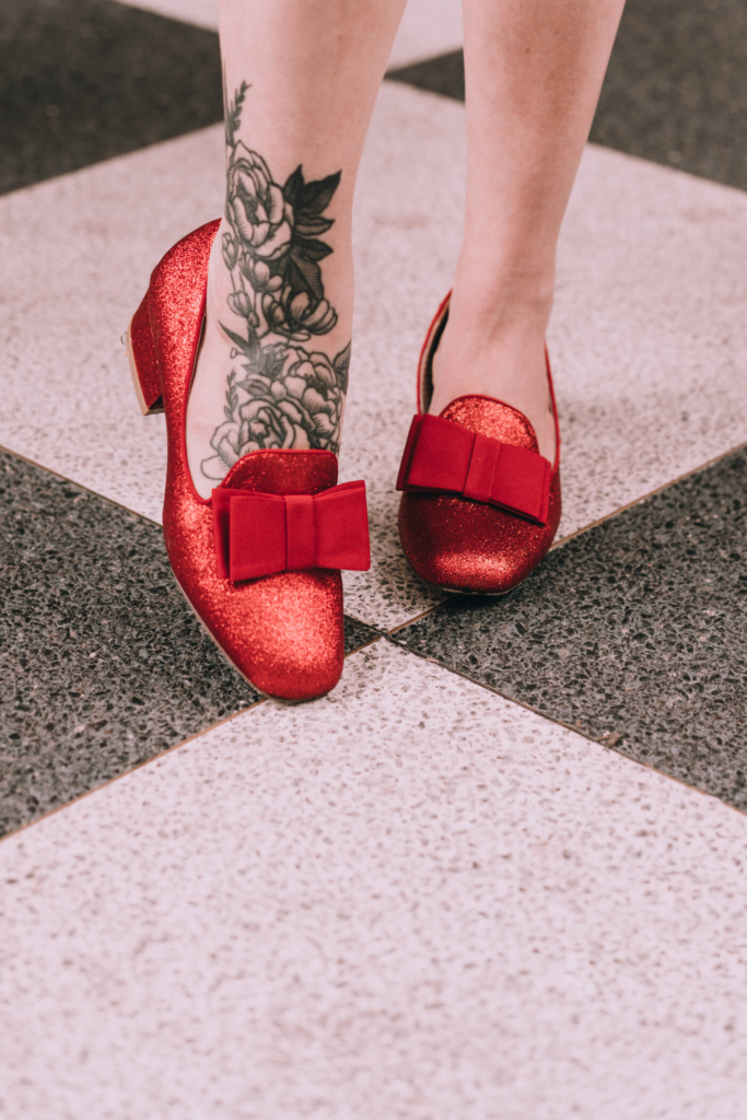 red shoes one of the ModCloth Pieces  