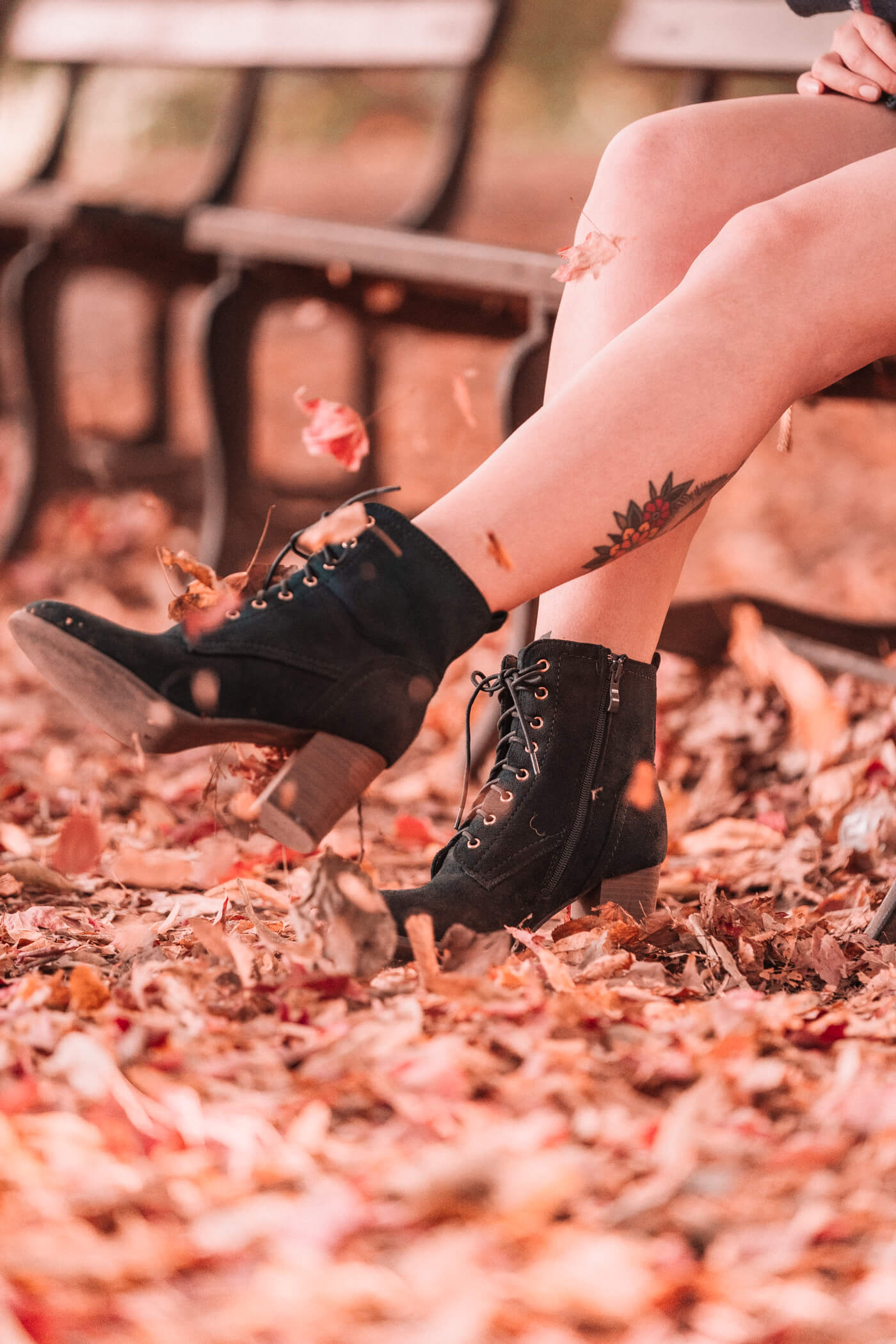 navy ankle boots