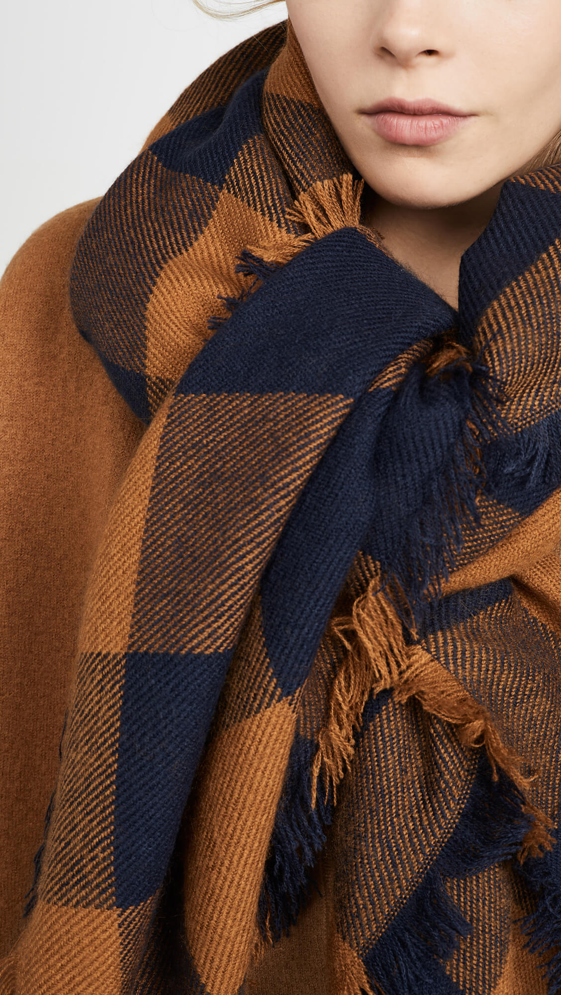 fall wardrobe update madewell buffalo check scarf