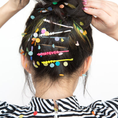 DIY Word Hair Clips