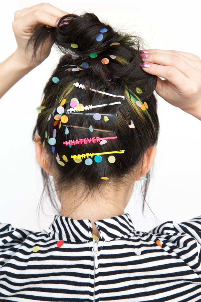 DIY Word Hair Clips