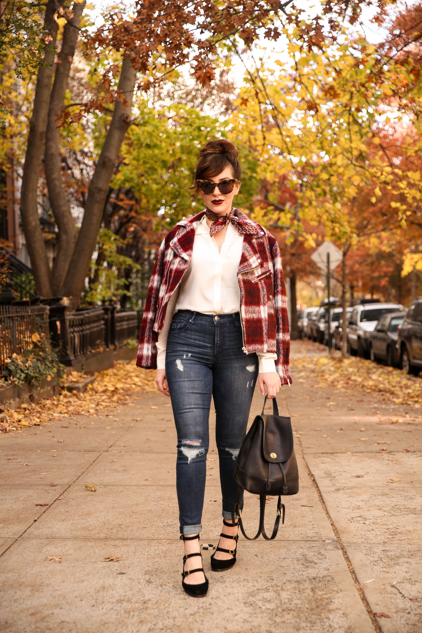 slate and stone plaid moto jacket, free people strappy mary janes