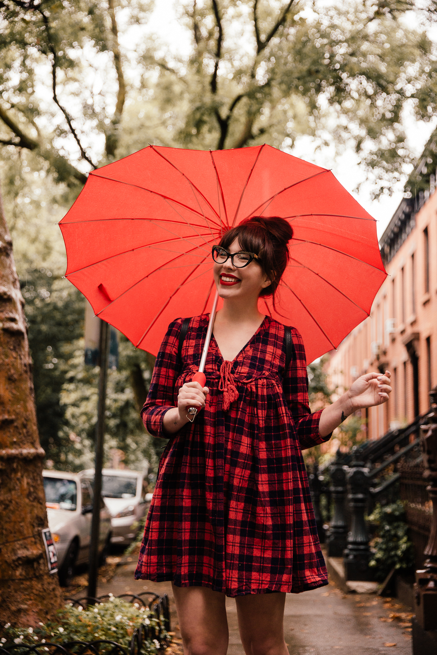 red heart umbrella