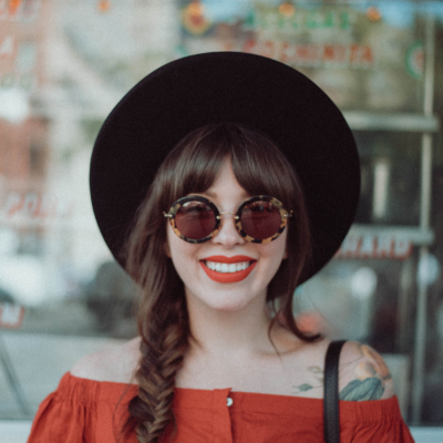 d.ra red linen dress on Evelyn Bourdon