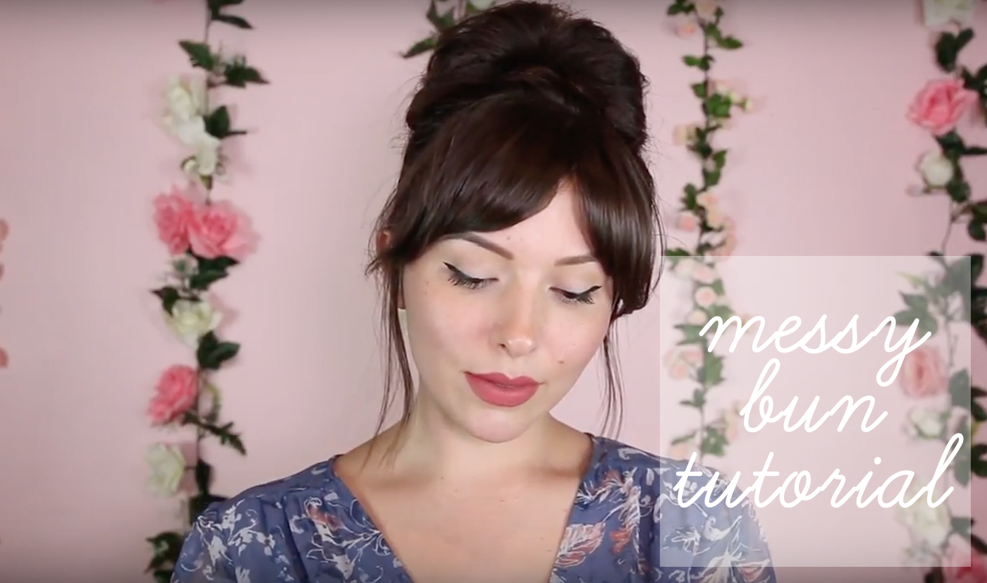 messy bun tutorial video