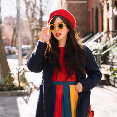 modcloth striped skirt