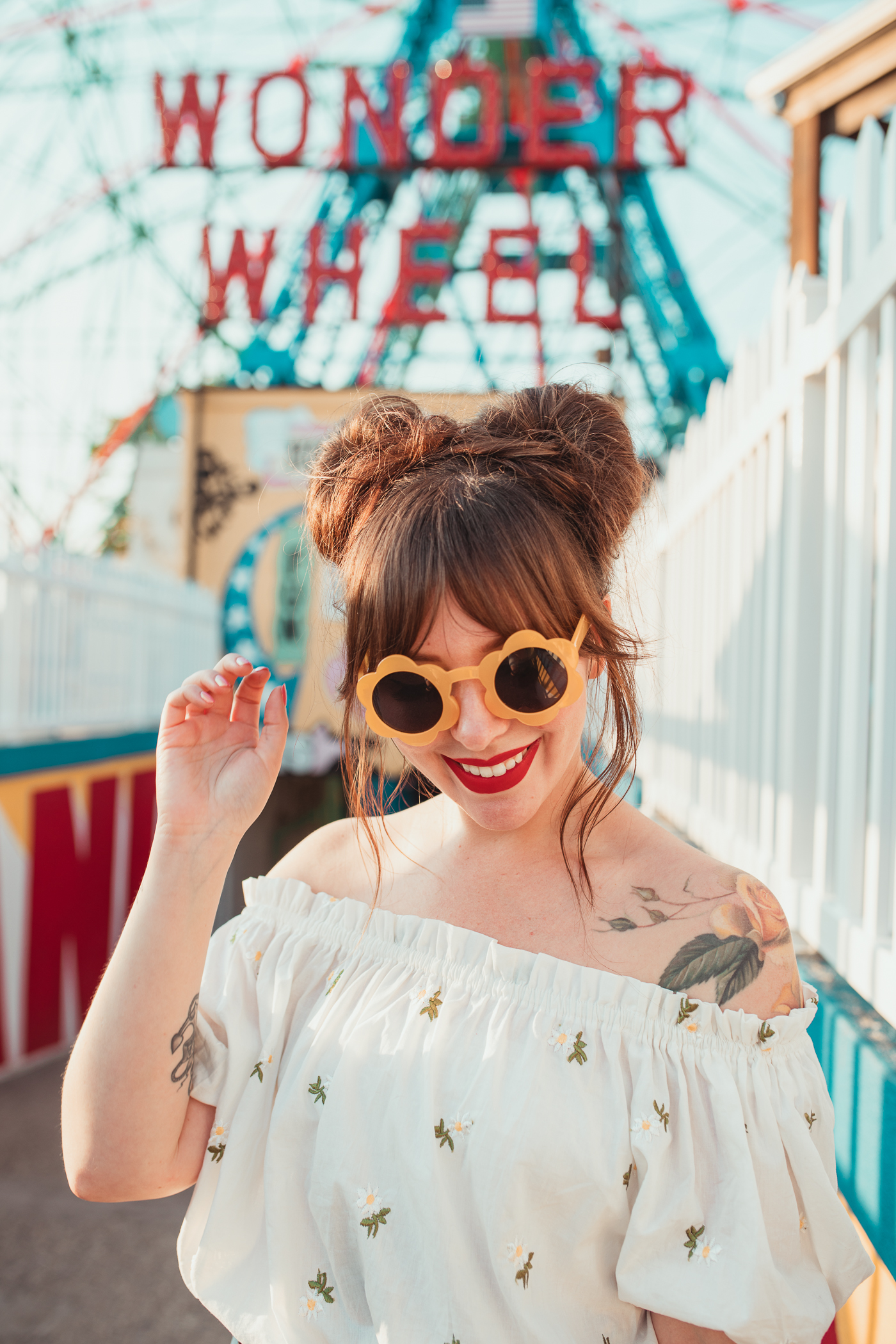 Evelyn Bourdon space buns hair tutorial