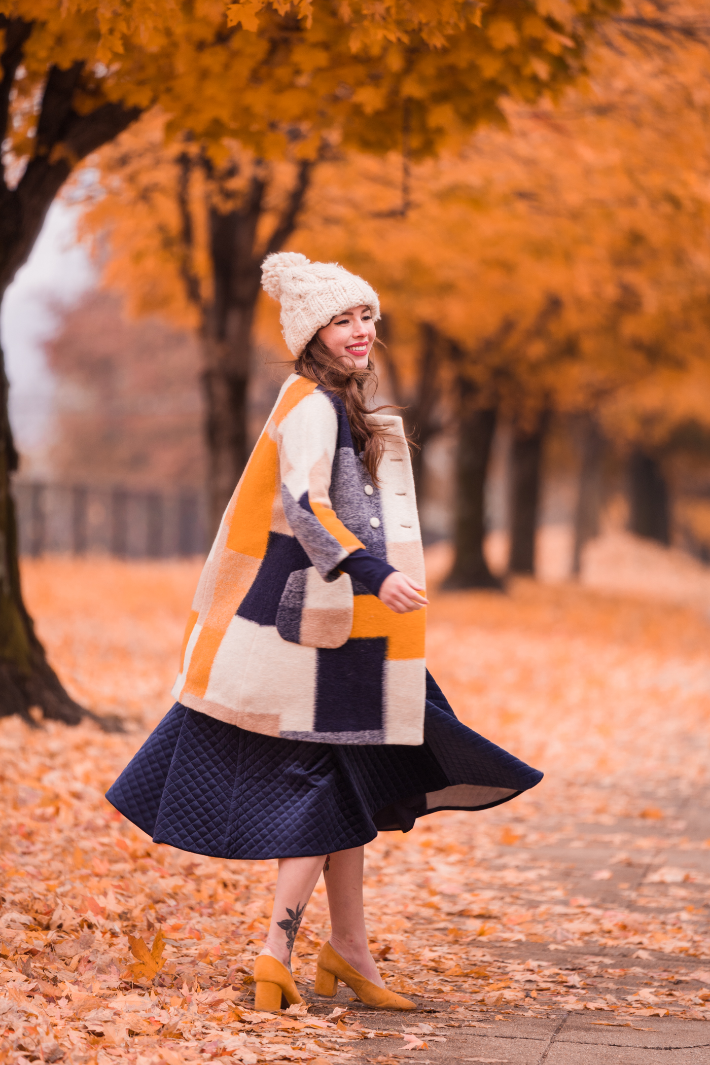 woman wearing coat, bonnet and dress and sharing how my sister saved my life