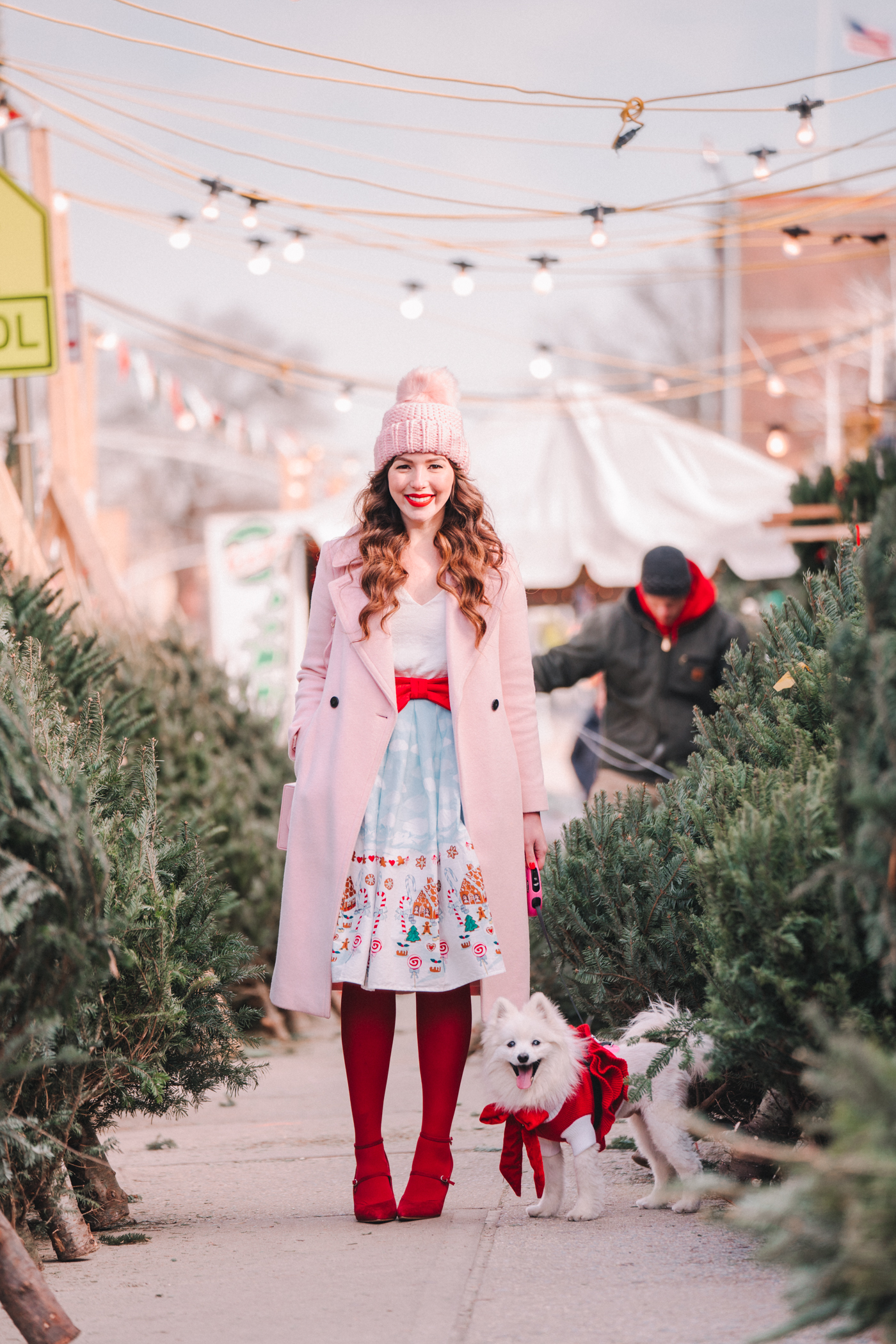 woman sharing Under My Tree with her dog 