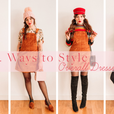 4 ways to style a corduroy overall dress