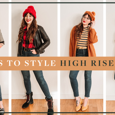 4 ways to style high rise jeans