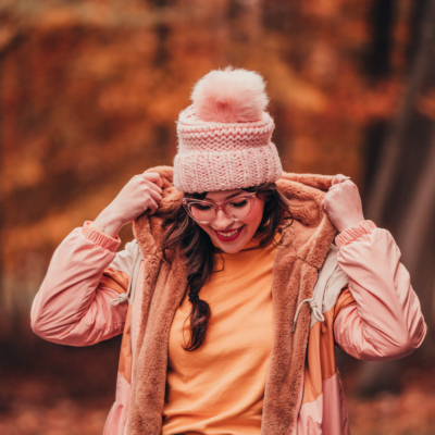 Anthropologie Colorblocked Reversible Faux Fur Parka