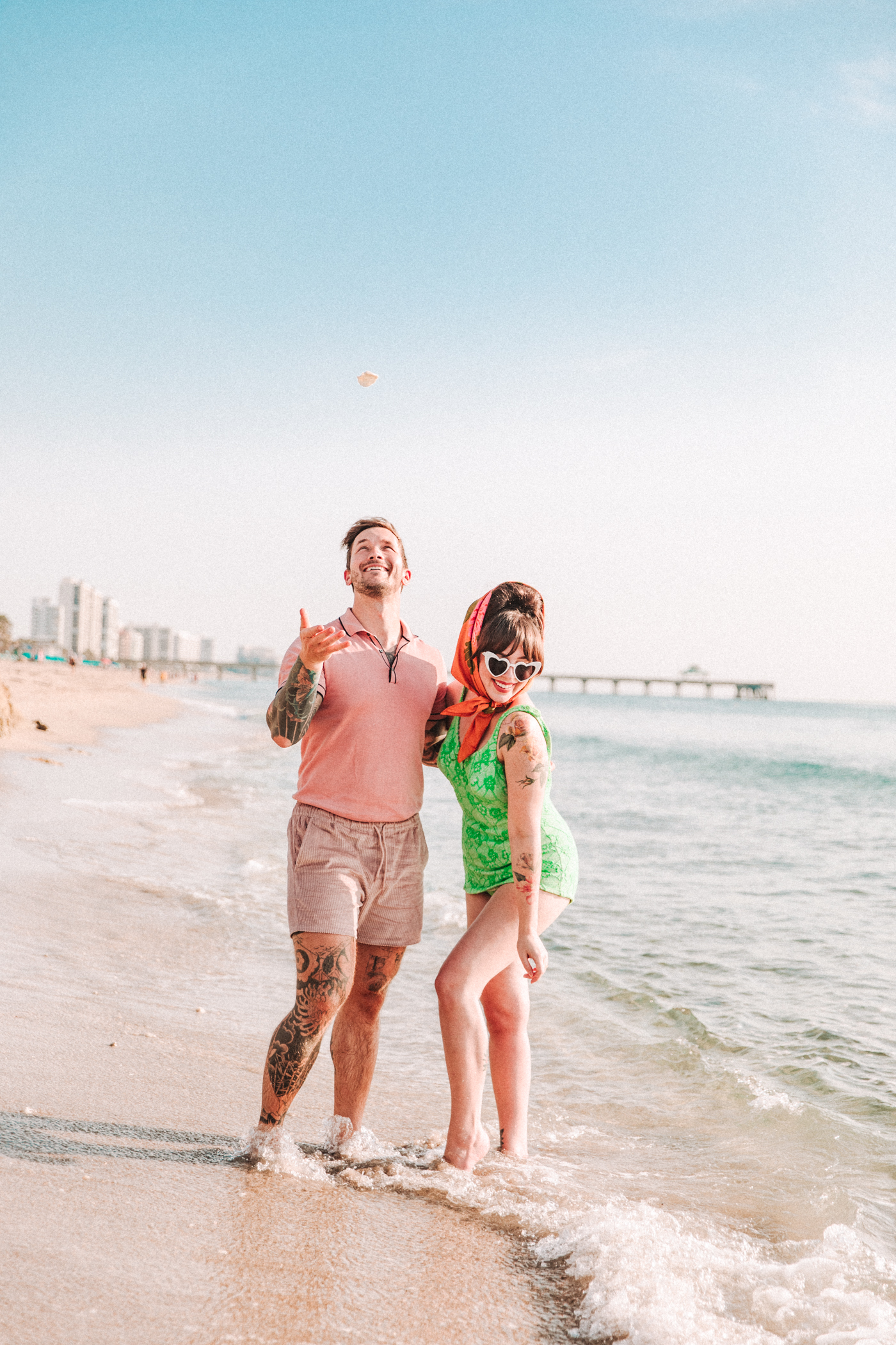 man and woman on the beach sharing adjusting to suburban life