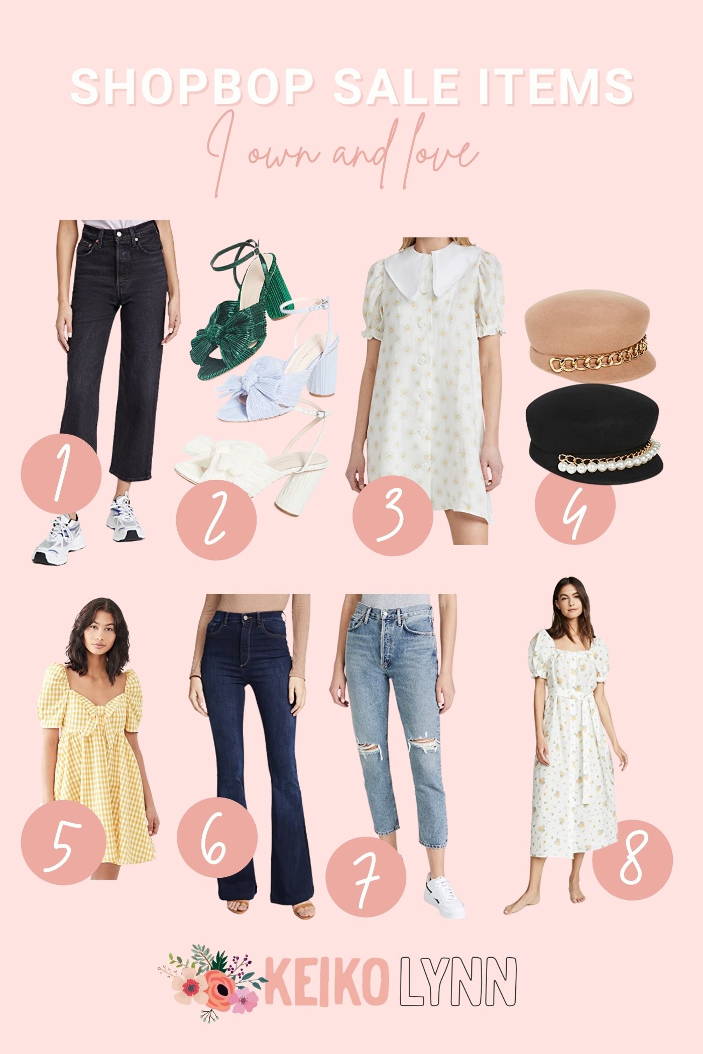 collage of Shopbop sale items