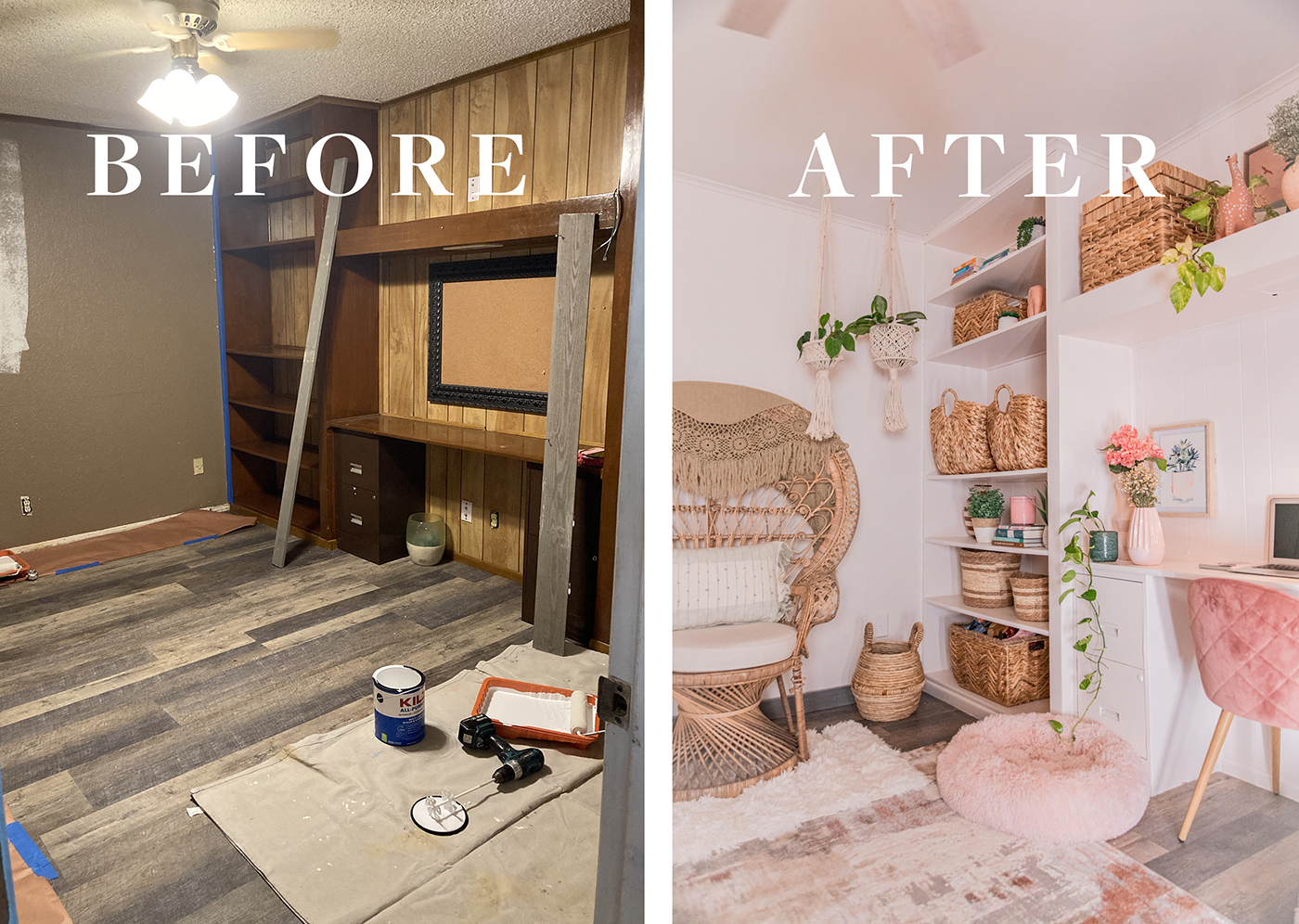 HomeGoods Pastel design before and after 