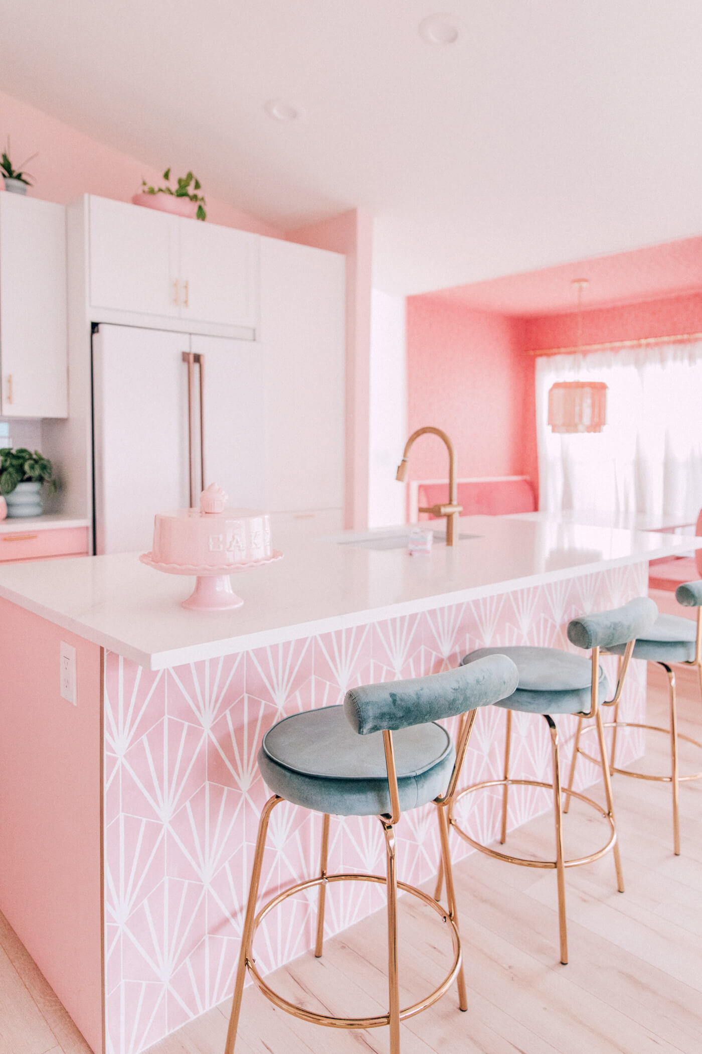 kitchen island after kitchen makeover