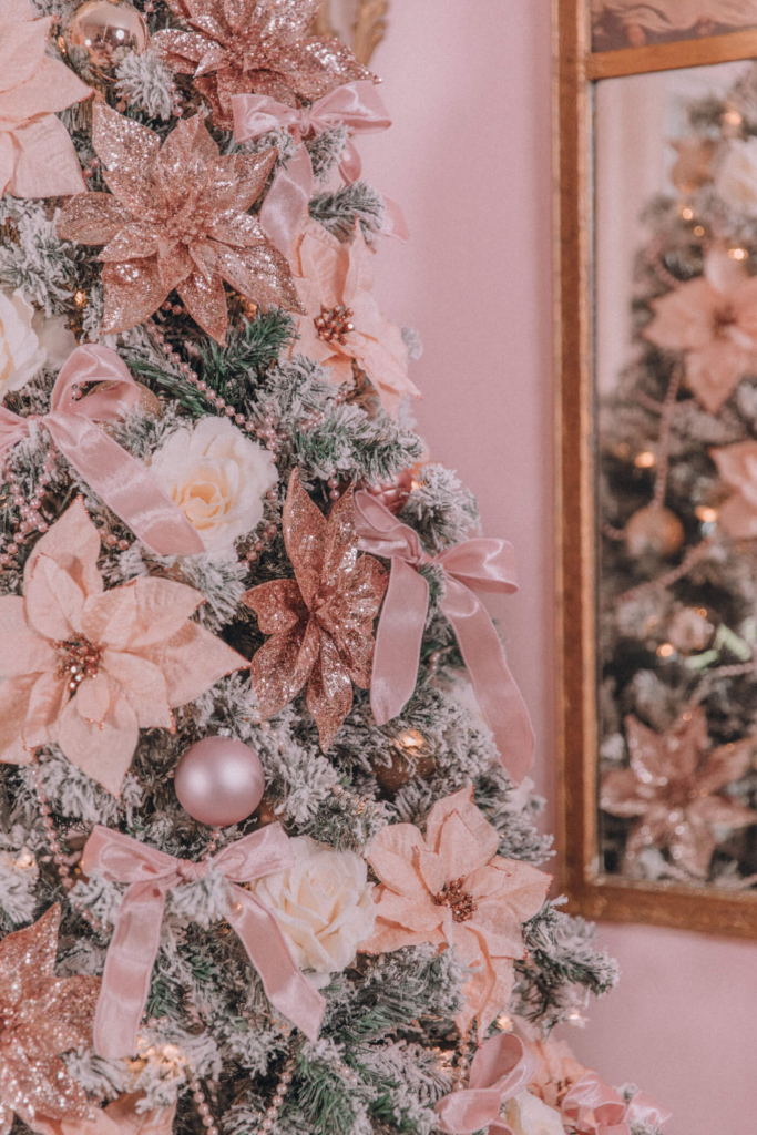 Evelyn Bourdon's soft pink christmas decor